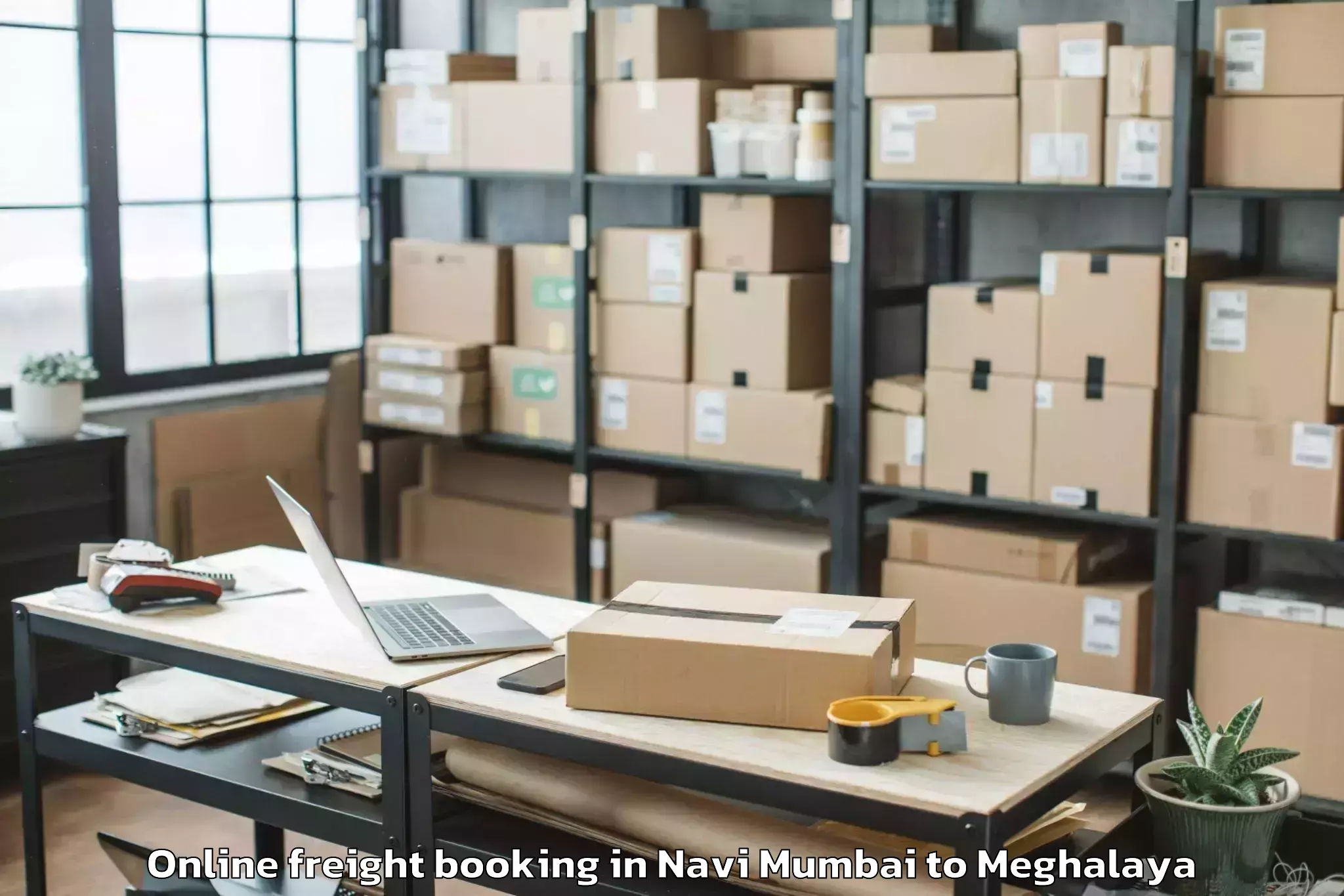 Hassle-Free Navi Mumbai to Mawsynram Online Freight Booking